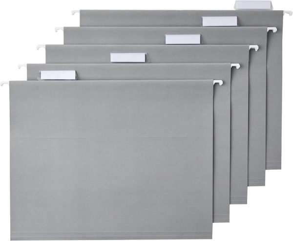 Hanging File Folders,  Size, Gray, 25-Pack